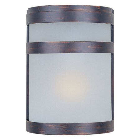 Maxim One Light Oil Rubbed Bronze Frosted Glass Outdoor Wall Light 5000FTOI